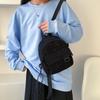Mini Sac à Dos pour Femme Couleur Unie Velours Côtelé Petit Simple Décontracté Voyage Grande Capacité Durable Sac d'École pour Femme