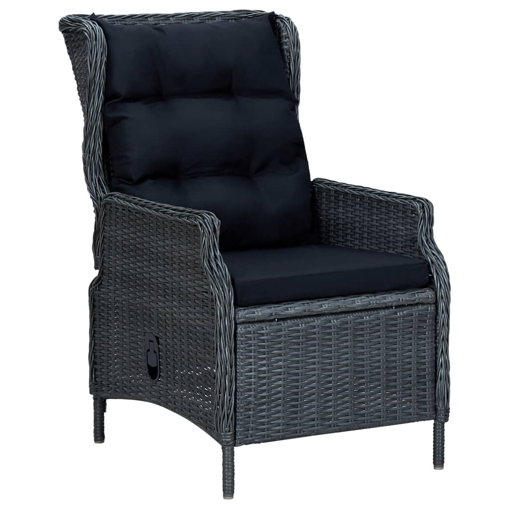 Vidaxl 3-Piece Garden Furniture Set, Dark Grey