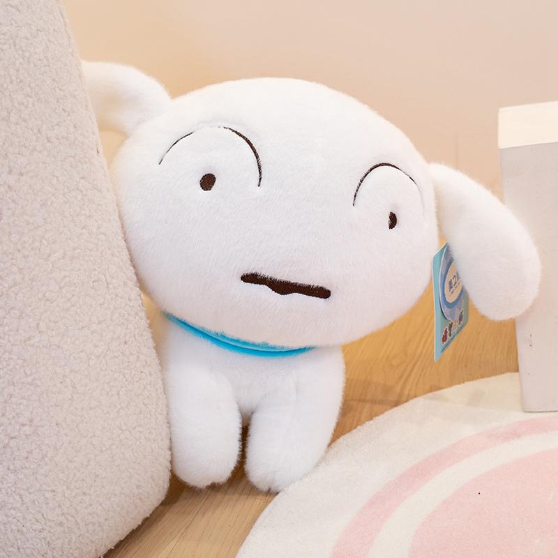 22/30/40cm Nohara Shiro Sitting White Dog Plushies Stuffed Animal Puppy Plush Toy Soft Cuddly Doll Gifts