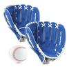 REAL&AUSGEWÄHLT Baseballhandschuh Softball Fangball Set 10,5 12,5 Zoll Übungsball Rechte oder Linke Hand Anfängerfreundlich Blau