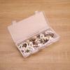 Transparent Plastic Storage Box Rectangle Organizer Stickers Box Desktop Container Snap Dustproof Durable Jewelry Storage Case