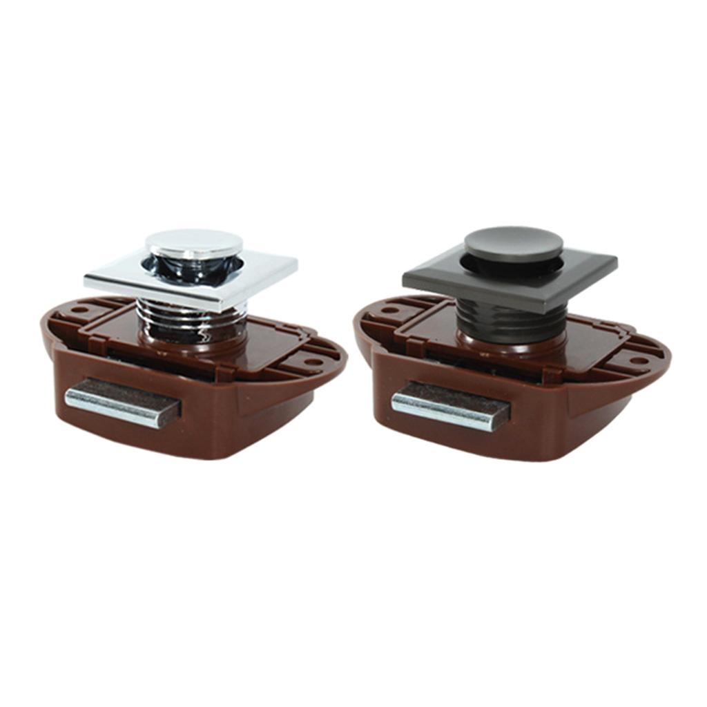 Home RV Cabinet Keyless Push Button Latch Lock Hatch Catch Door Lock Knobs for Cupboard Motorhome Caravan Campers Handle