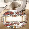1PC firefighter dog Non-Slip Floor Round carpet, Office, family, bedroom, Large Area Rug Indoor Rugs,  Durable PolyesterH0343