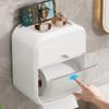 Toilet Tissue Box Wall-mounted Waterproof Toilet Carton Bathroom Non-punching Pumping Carton Toilet Toilet Paper Rack