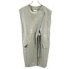 MAISON SPECIAL No Sleeve Faux Leather Jacket FREE Gray Women Used