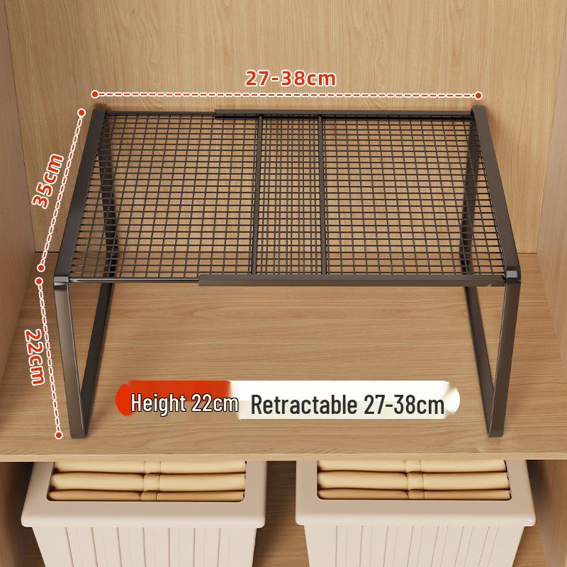 Retractable Wardrobe Shelf Organizer for Clothes Storage and Cabinet Partition