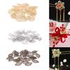 Home Party Supplies Jewelry Making Vintage Retro Plated DIY Gold Charm Filigree 50pcs Jewelry Accessories Hollow Leaves Pendant Craft