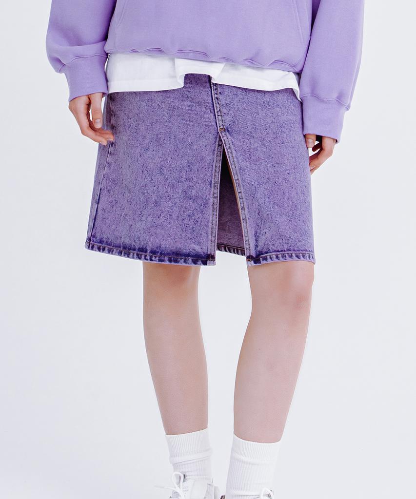 Day Life Denim Midi Skirt (Purple)
