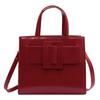 Vintage Red Large Capacity Tote Bag For Women Solid Color Simple Commuting Versatile Handbags  New Female Crossbody Bags
