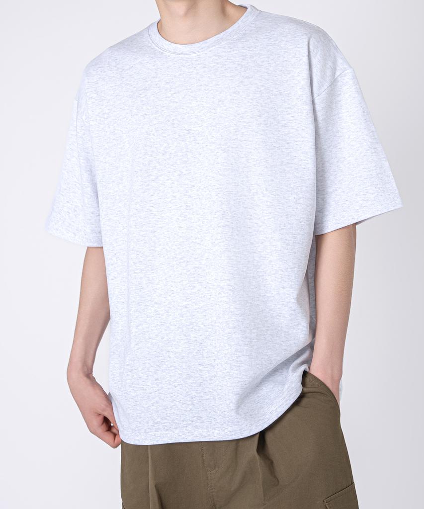 UNDEROFF Oversized Crew Neck Plain Short Sleeve T-Shirt Dark Gray