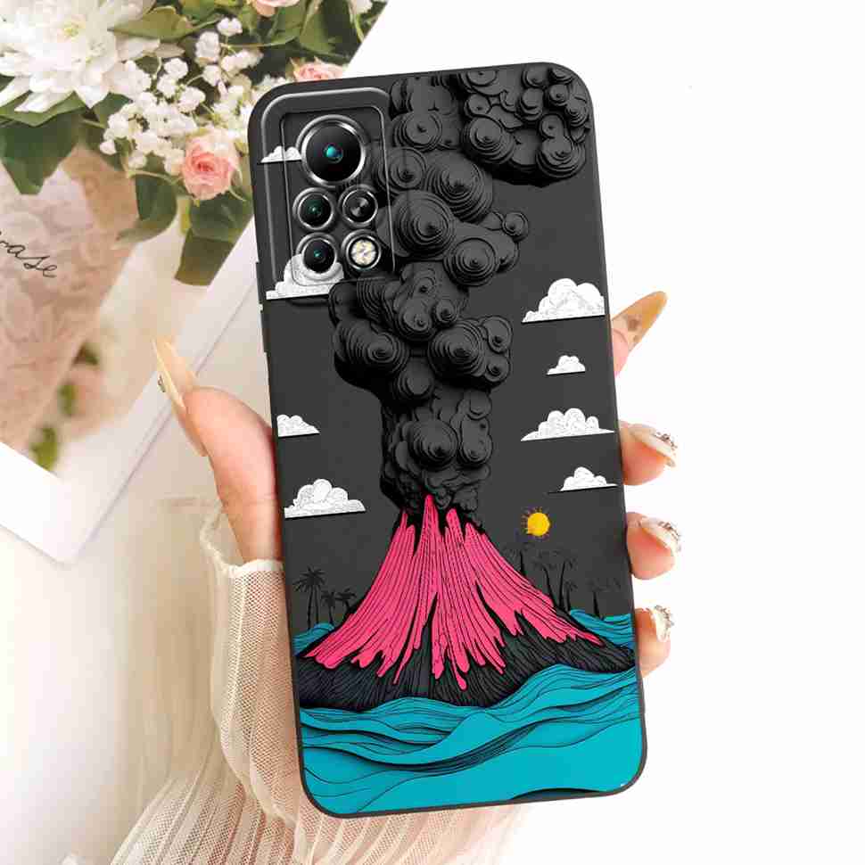 For Infinix Note 11 Pro CAse Good Luck Cat Sunflower Silicone Soft Cover For Infinix Note 11 Note11 Pro X697 Casing Fundas