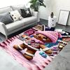 Christmas Cute and Playful Gingerbread Man Printed Carpet Fun Festival Fairy Tale Christmas Decoration Non Slip Mat Gift