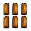 6Pcs 6-LED Amber Side Marker Light Clearance Lamp 10V-30V for Car SUV Van Lorry RV Bus Trailer Truck Boat