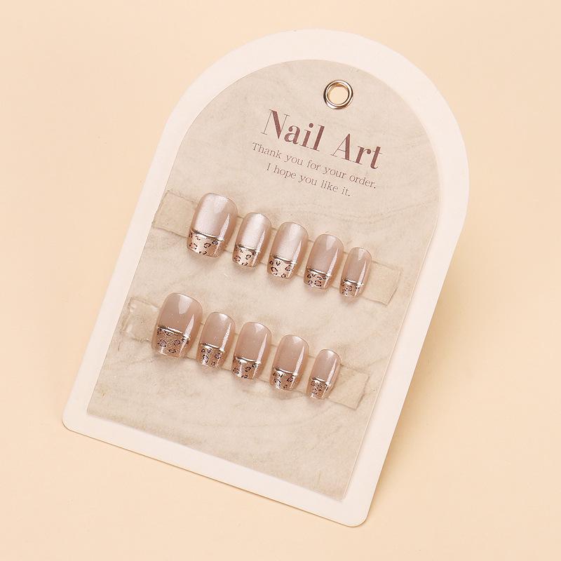 Gradient Amber Gold Foil Removable Nail Stickers - Autumn/Winter Collection