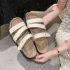 Fashion Ladies Shoes 2025 Fashion Open Toe Women's Slippers New Summer Outdoor Casual Plus Size Comfortable Concise Flat Slipperszapatos