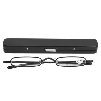 Slim Reading Glasses Small Portable Stainless Steel Metal HD Mini Reading Glasses for with Case
