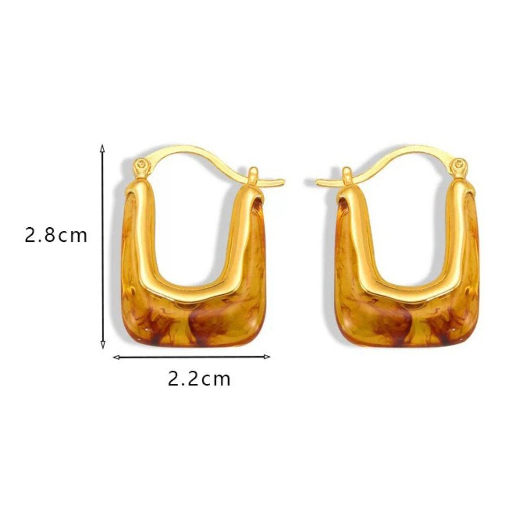 Vintage Style U Shaped Earrings Irregular Shape Stud Earrings Ear Buckles Party Jewelry