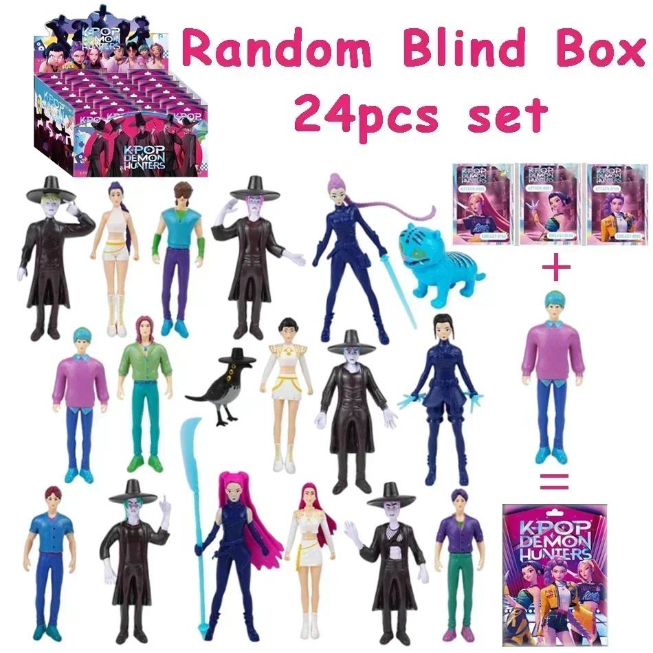 ~Devil Hunter 24 Pcs New Anime KPopDoll Vinyl Toy Rumi Mira Zoi Character Vinyl Mask with Box Handmade Birthday Gift FanClubGift