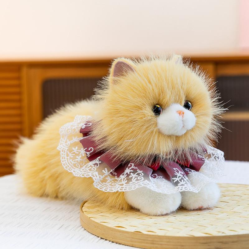 Realistic Plush Cat Doll With Pp Cotton Filling For Collectors And Kids