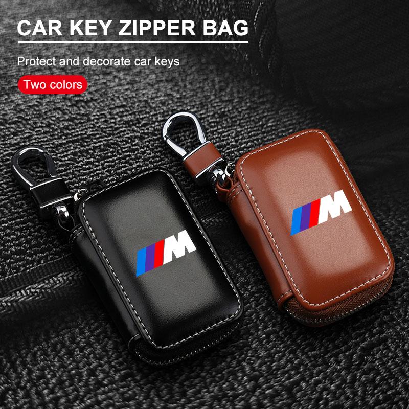 Metal Leather Keychain Auto M LOGO Emblem Keyrings Accessorie for BMW X7 X3 X4 X5 X6 3 4 5 6 7 Series Z4 M M3 M5 M6 E38 E39 E46 E53 E60 E61 E64