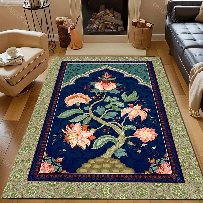 3D Colorful Islamic Style Pattern Carpet for Living Room Bedroom Sofa Doormat Decor Table Area Rug Non-slip Floor Mat for Gifts