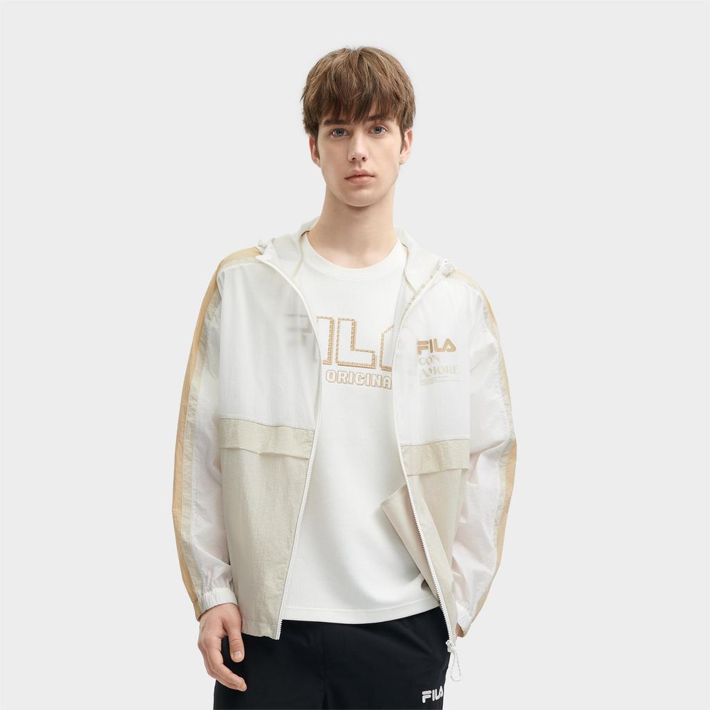 Fila ORIGINALE Jackets Men's Cloud White Hooded Moderate Workwear F11M429701FWT