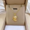 Opal Butterfly Full Diamond Light Luxury Temperament Gorgeous Full Diamond Necklace Female Versatile Collarbone Chain Titanium Steel