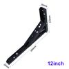 Lot de 2 supports pliants triangulaires noirs 8-20 pouces, réglables, montés au mur, supports d'étagère durables, pour table/banc de maison DIY