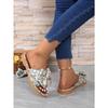Plus Size Summer Slippers Women's Bow Beach Flats