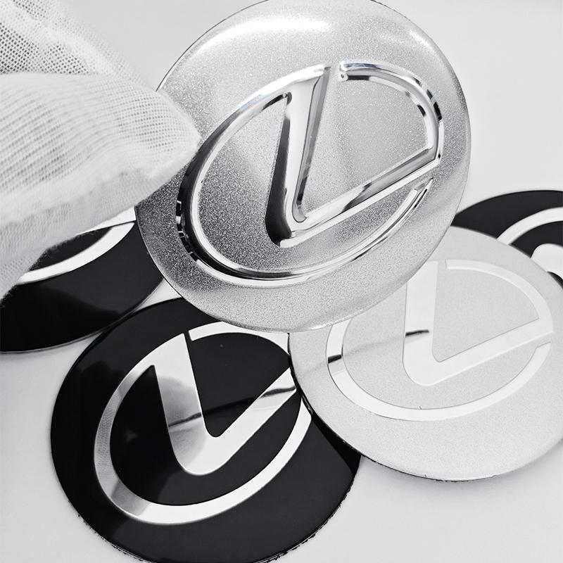 3D 4pcs 56mm 60mm 65mm Car Wheel Center Hub Cap Stickers Decal For Lexus GS IS LS500h ES260 ES300h RX350h NX260 UX260  LM LC