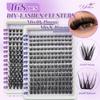 Yelix False Eyelashes - Natural, Thick & Curly - 14 Rows, 120 Clusters: 30D, 40D, 60D, 80D Set