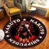Anime Naruto runder Teppich, Bodenmatte, Schlafzimmer, Flanell, Tierteppich, rutschfeste Baby-Spielmatte, Kinderzimmer-Dekorationsmatten