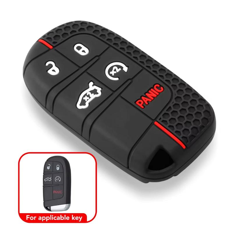 1Pcs For Renegade Compass Grand Cherokee Chrysler 300C Wrangler Dodge Accessary Silicone Remote Control Car Key Cover Case