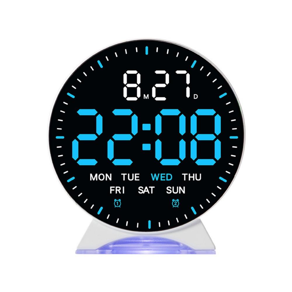 Atmosphere Lights Digital LED Clocks Running Second Display Table Clock for Bedroom