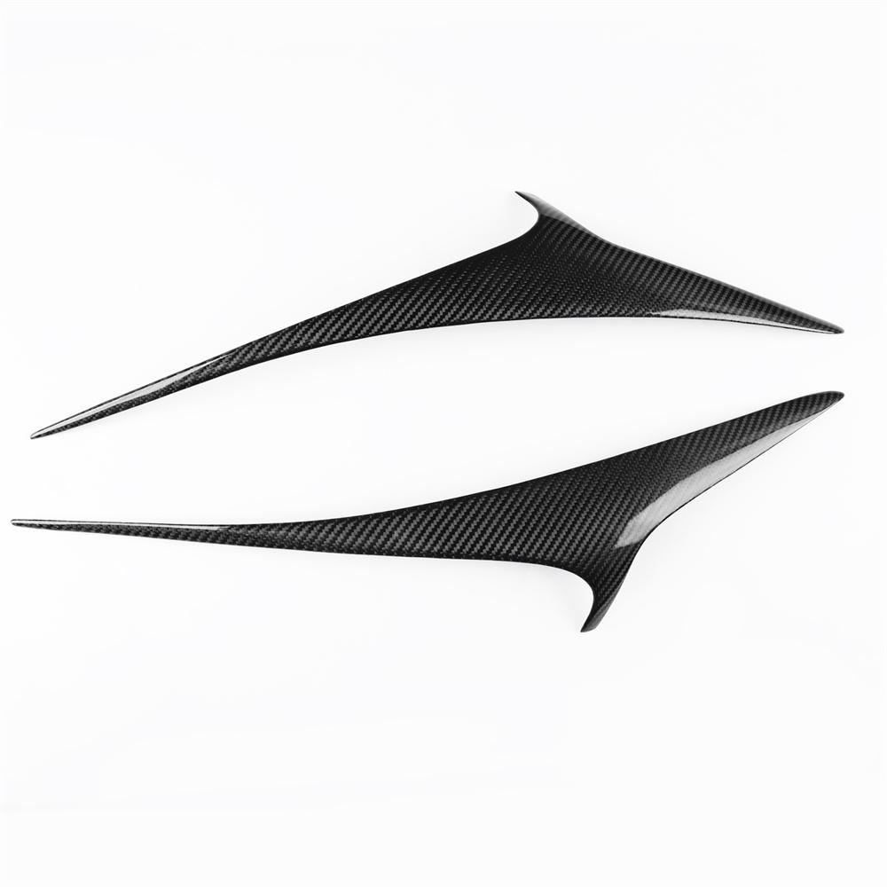 2pcs Car Styling Front Headlight Eyebrow Cover Carbon Fiber Trim for Kia Stinger