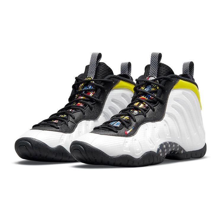 Nike Little Posite One GS Motorsport Kids Sneakers White Black Game-Royal DJ5797-100