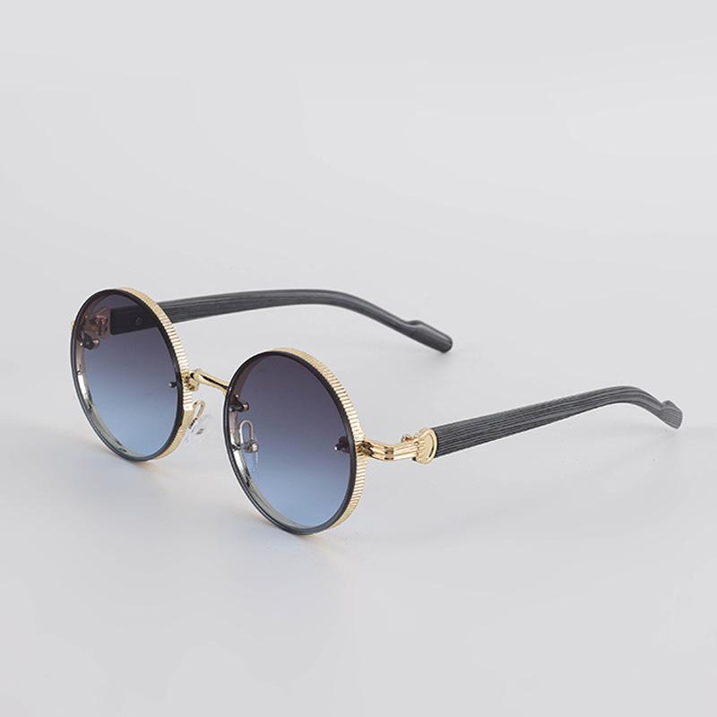 Retro Metall Runde Rahmen Sonnenbrille Luxusmarke Herren Damen Angeln Radfahren Fahren Sonnenbrille Outdoor UV400 Schutzbrille