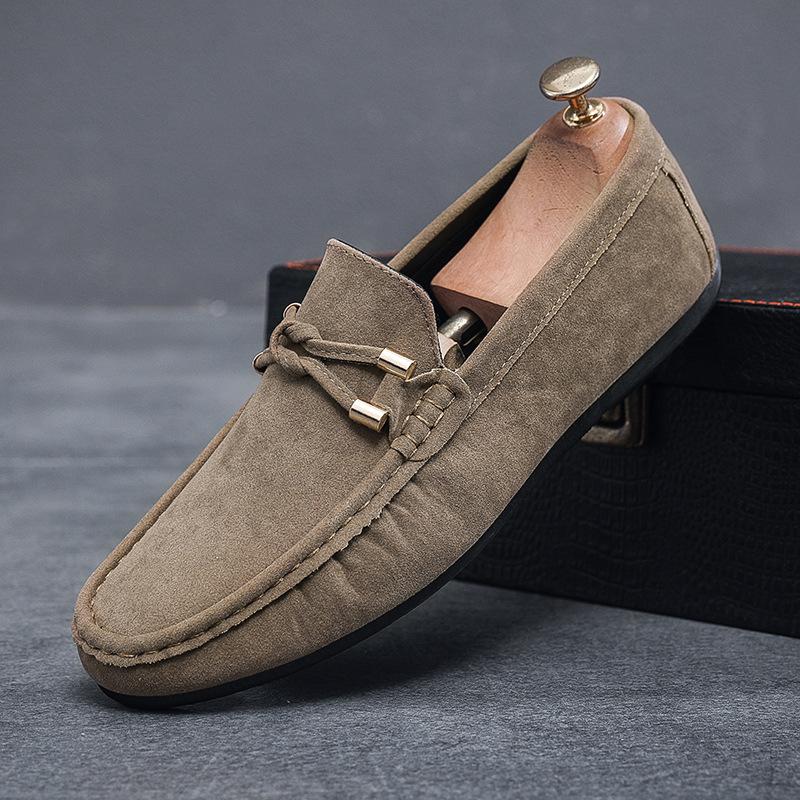 Fashion Men Loafers Shoes Suede Moccasins Summer Autumn Tassels Boat Footwear Man Brand Slip Flats Designer Men's Leather Casual Shoes