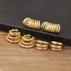 Nidin New Retro Simple Style Multilayer Ear Clip Earrings 3 Styles For Women Copper Ear Jewelry Engagement Wedding Party Gifts