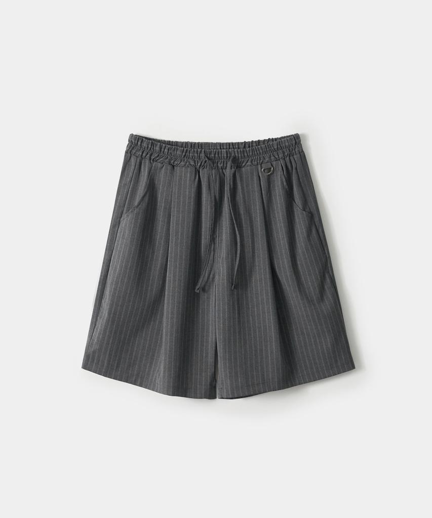TRIP LE SENS Light Stripe Easy Elastic Half Pants_Gray