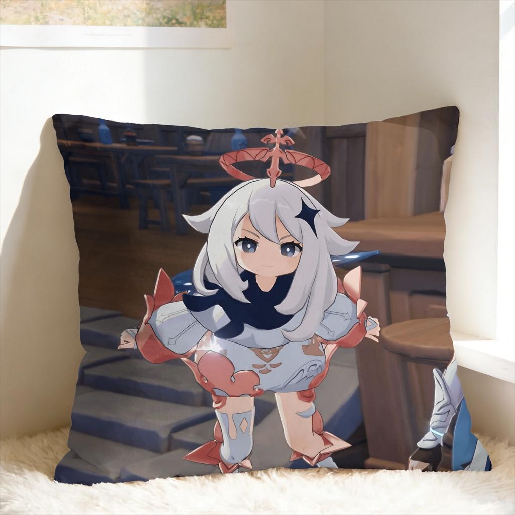 Anime Game G-Genshin Impact Pillow Case Custom Pillow Cover For Sofa Bedroom Home Decor Funny Pillowcases