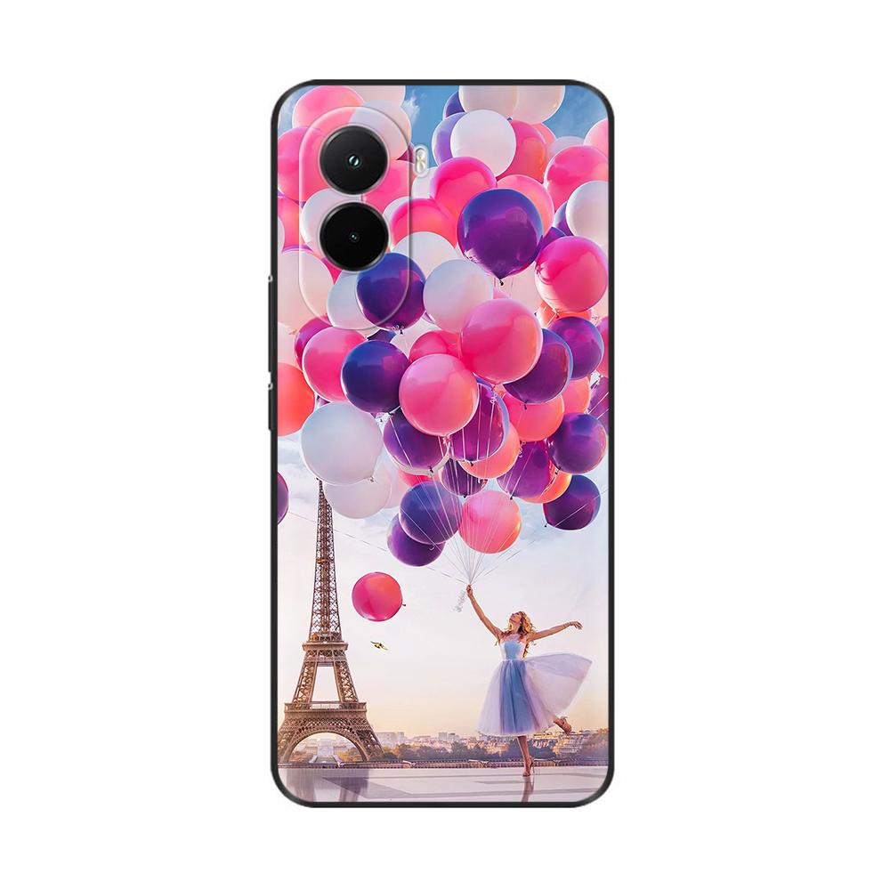 Weiche Hülle für Xiaomi Poco M7 4G Luxuriöser Druck-Rückdeckel für PocoM7 M7 Silikon-Stoßfänger Schutz Stoßfest Capa pocom7 4G Coque