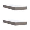 Box Spring Bed with Mattress Taupe 200x200 Cm Fabric