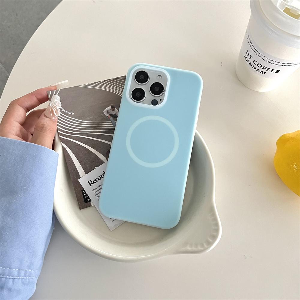 Fashion Jelly Liquid Silicone Magnetic For Magsafe Case For iPhone 17Air 16 Plus 15 14 13 12 11 Pro Max Fluorescent Shockproof Soft Matte Capa