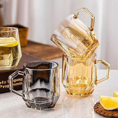 Glasskopp Drikkekopp Husholdningshåndtak Glass Tekopp Et Sett med Høy Verdi Sett med Kopper Kaffekopp Frokostkopp