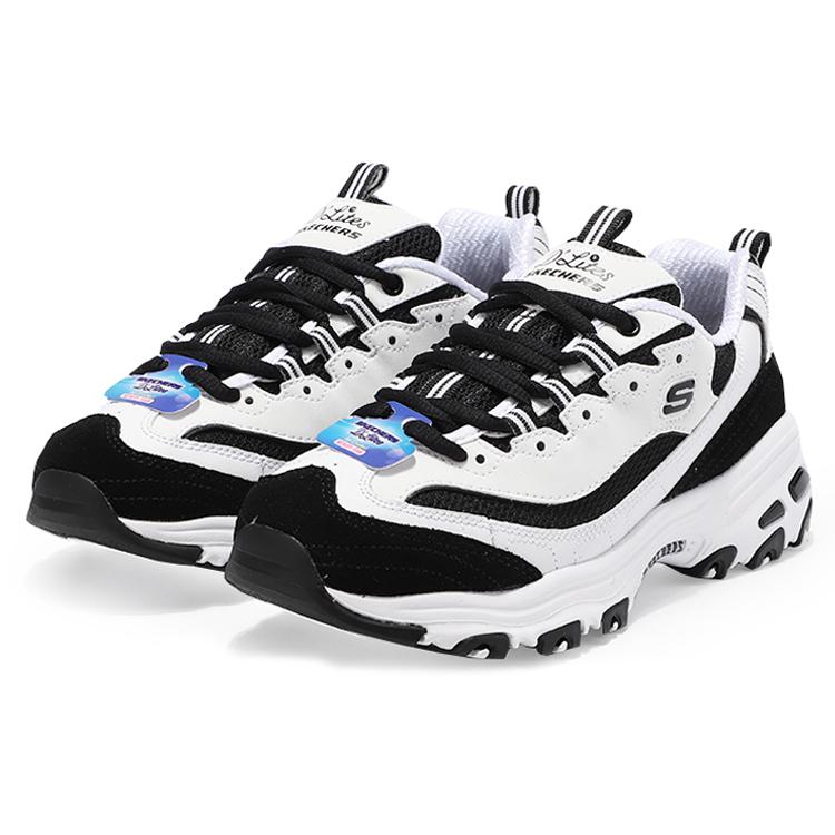 Skechers D'lites White Black Women's 13148-WBK