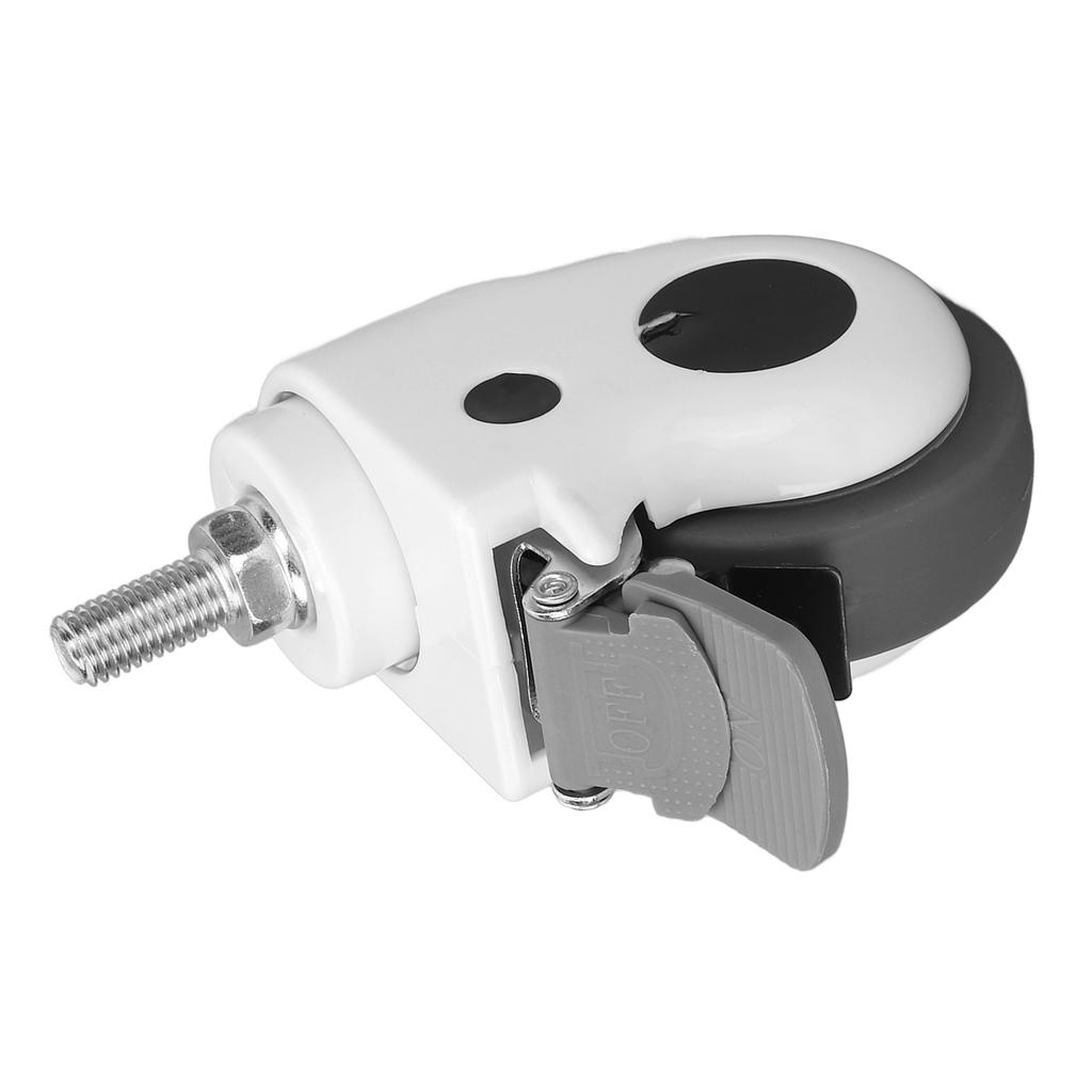 Swivel Casters Wheels Heavy Duty Brake TPR Nylon 154 Lbs 3 Inch Less Noise Medical Table Casters Wheels for Desk