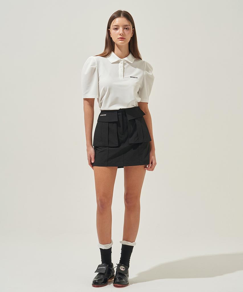 Candini Black Pocket H-Line Skirt