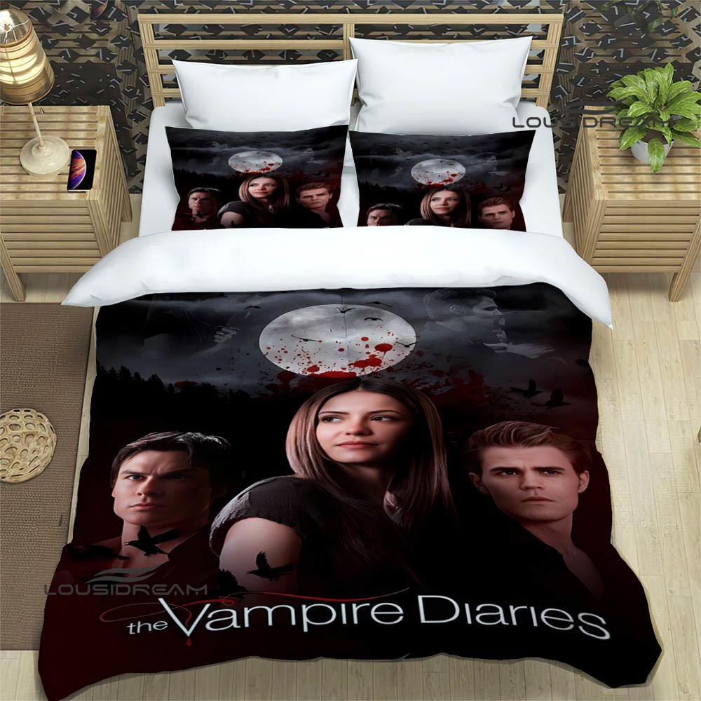 Set Biancheria da Letto Stampati 3D Damon Salvatore set squisito di biancheria da letto copripiumino set piumone set biancheria da letto lusso regalo di compleanno