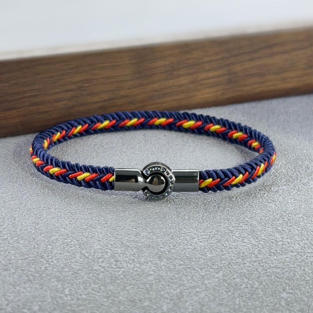 Vintage Gevlochten Armband Mannen Vrouwen Handgeweven Kleurrijk Handtouw Magnetische Sluiting Armband Vriendschapscadeau Koppel Sieraden Pulseras